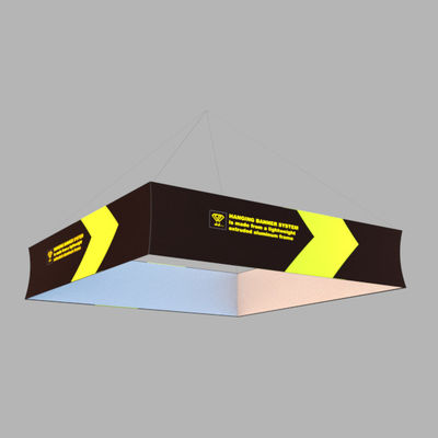 60 &quot;X 48&quot; الألومنيوم نسيج التوتر المعرض التجاري العمودي المعلقة لافتة Suqare جولة