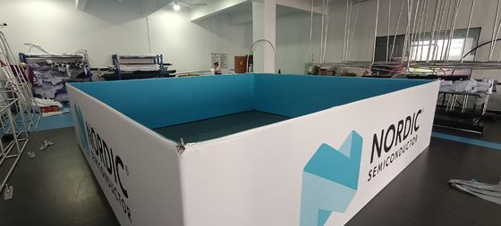 20ft نسيج التوتر 60IN معرض سحب لافتات PSD المنبثقة معرض لافتات