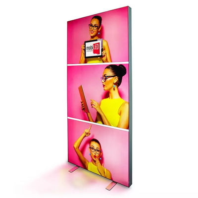 النسيج فرملس SEG ضوء مربع الألومنيوم الإطار أدى ضوء مربع 800x2000x80mm