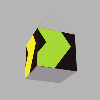 60in X 48in Pop Up Exhibition Display مثلث معلق لافتة كشك معرض