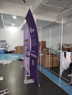 230g معرض نسيج التوتر المعرض التجاري عرض خفيف الوزن الخلفية كشك المعرض التجاري