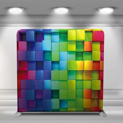 8x8 صور بوث الخلفيات وسادة غطاء التوتر نسيج أنبوب عرض النسيج تمتد